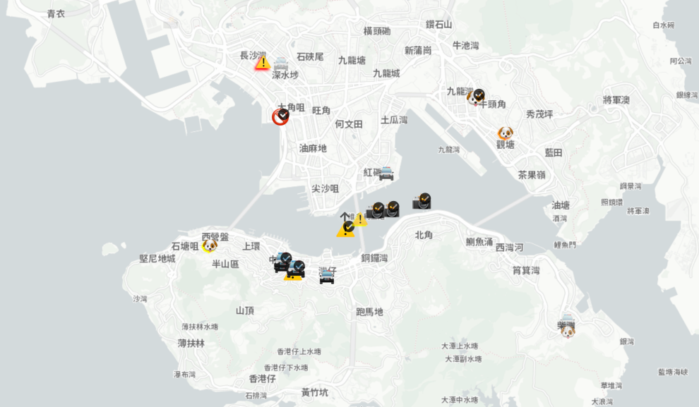 蘋果將追蹤香港警力位置的HKMaps從app store下架。 （ 網路截圖）