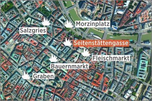 多名槍手對維也納6處地點發動攻擊。（翻攝自推特）