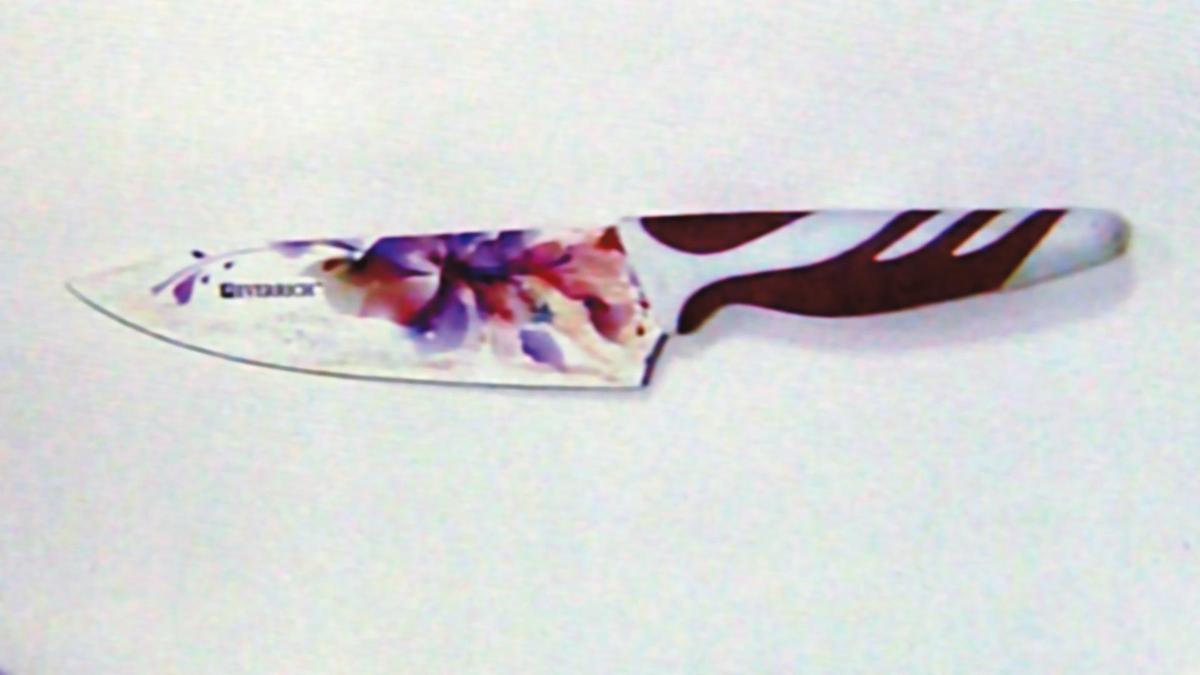 凶手蔡永清在案發前3天購買陶瓷水果刀，當成做案的工具。（東森新聞提供）