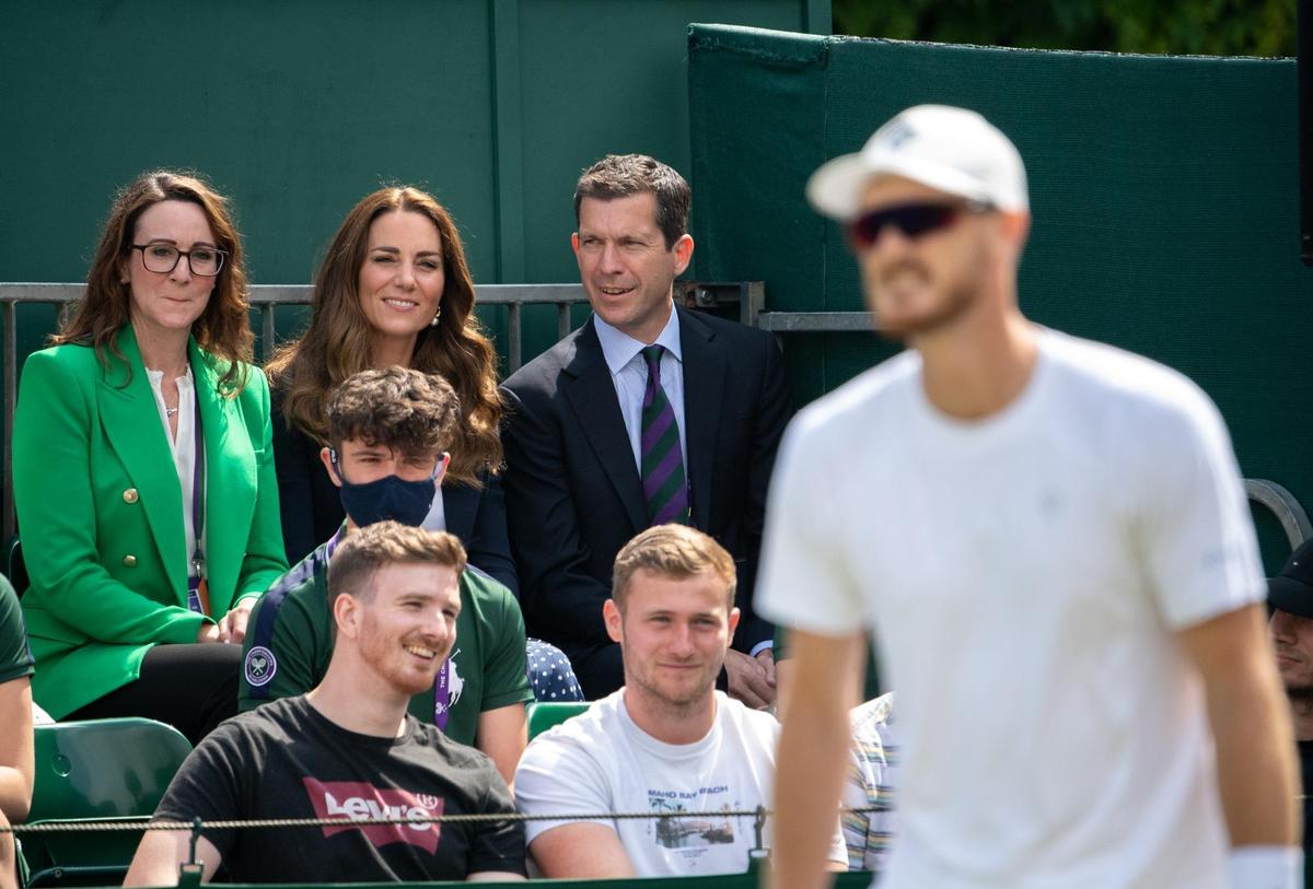 凱特最後一次公開露面是在上週五，她到溫布頓看傑米莫瑞比賽。（翻攝Wimbledon臉書）