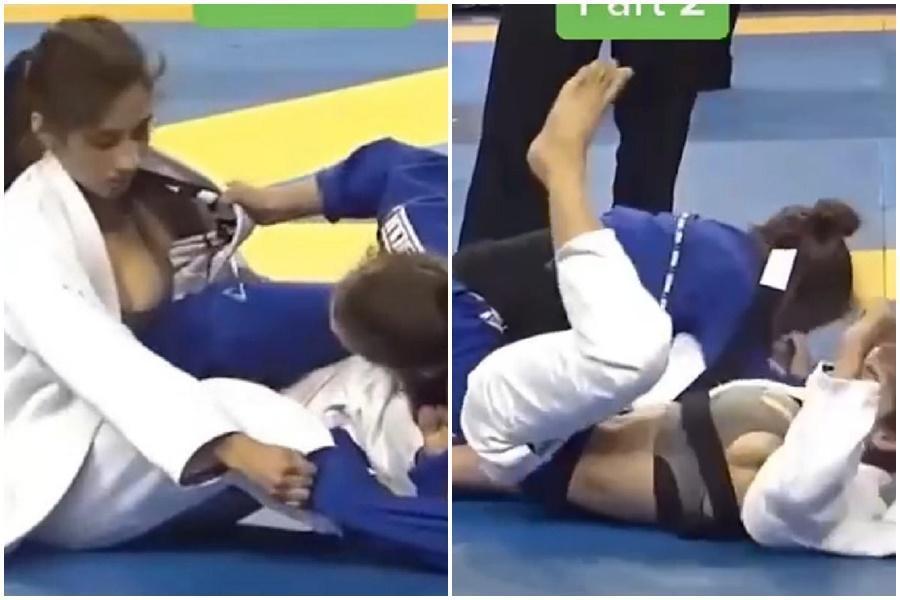網友誤認的柔道的「巴西柔術」影片被瘋傳。（翻攝自Youtube）