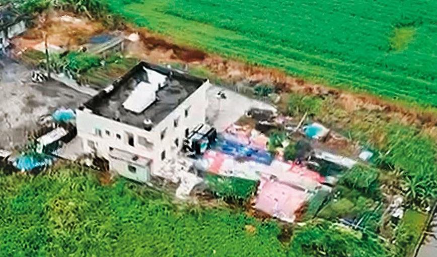 3名凶手在宜蘭壯圍一處偏僻的民宅（圖）旁焚屍碎骨，手段凶殘。（東森新聞提供）