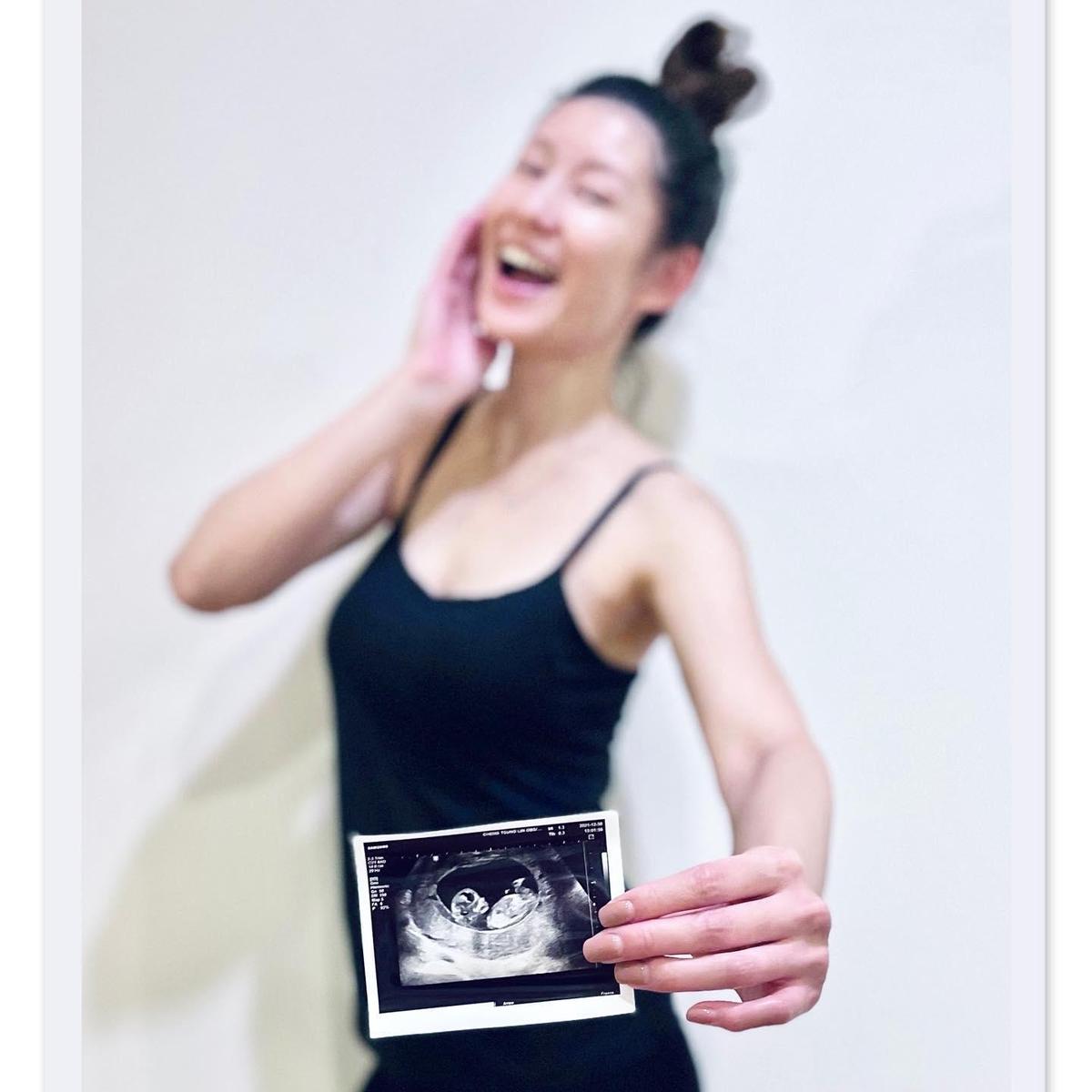 趙孟姿透露目前懷孕已滿3個月終於可以對外公開喜訊。（翻攝自趙孟姿臉書）