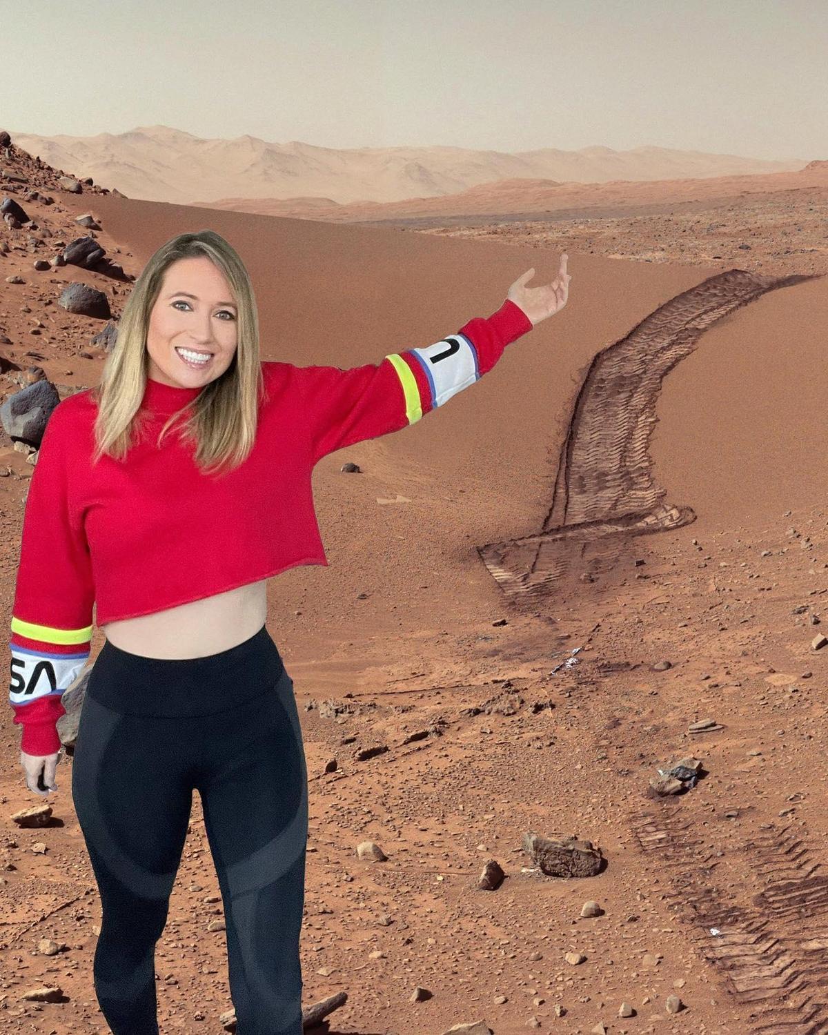 莎拉克魯斯盛讚人類登陸火星，加速了尋找外星生命的進度。（翻攝Sarah Cruddas Facebook）