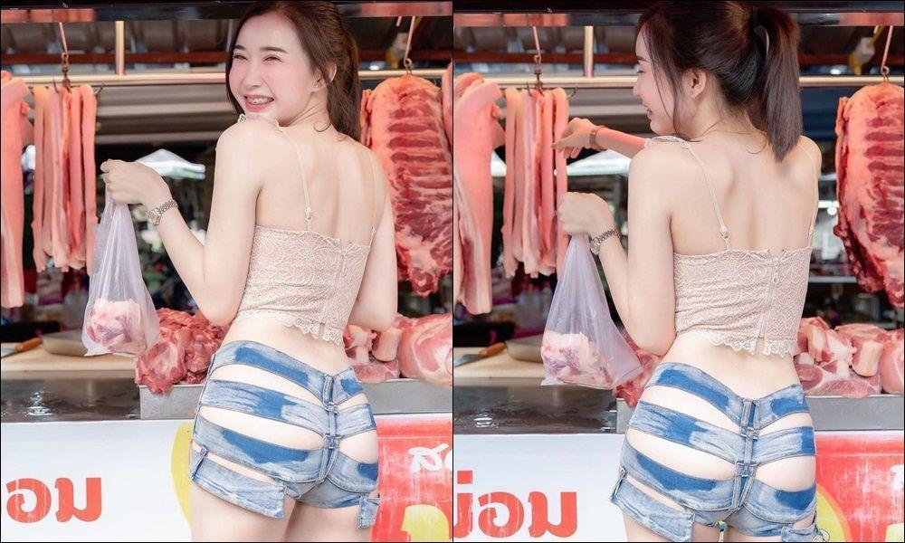 ▼網友發出豬肉攤老闆娘的照片，掀起一片暴動。（圖／翻攝自爆廢公社公開版臉書）