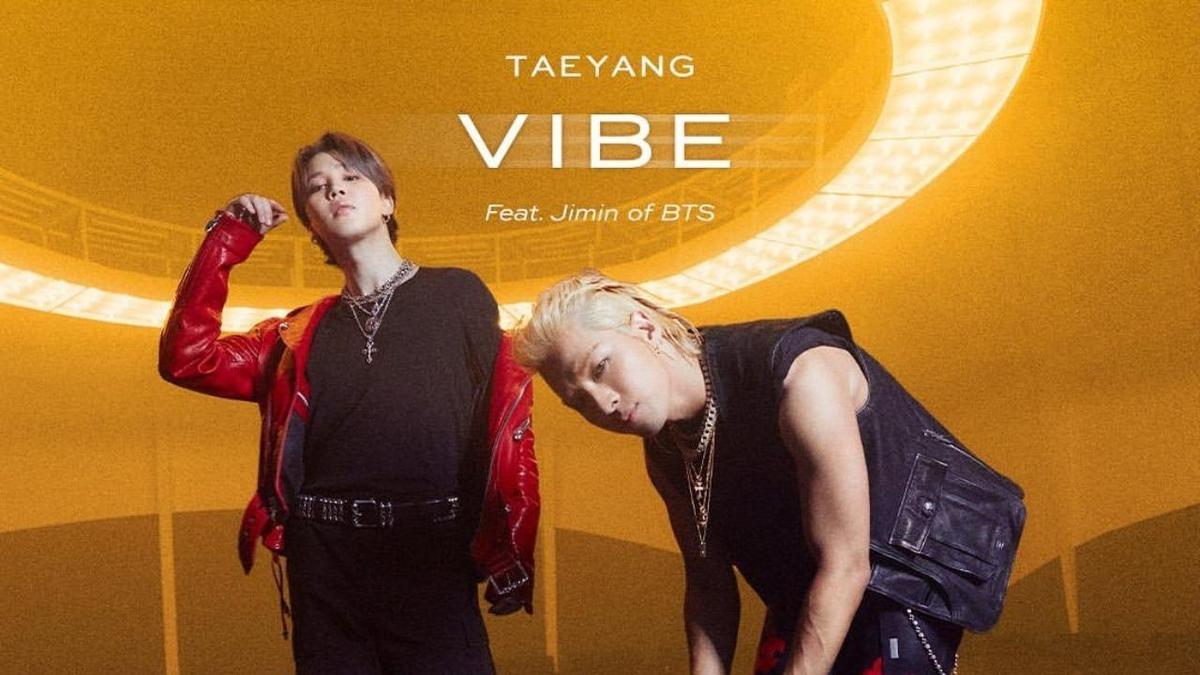 太陽（右）今年初與BTS JIMIN合作〈VIBE〉，讓許多歌迷嚇瘋。（網路圖片）