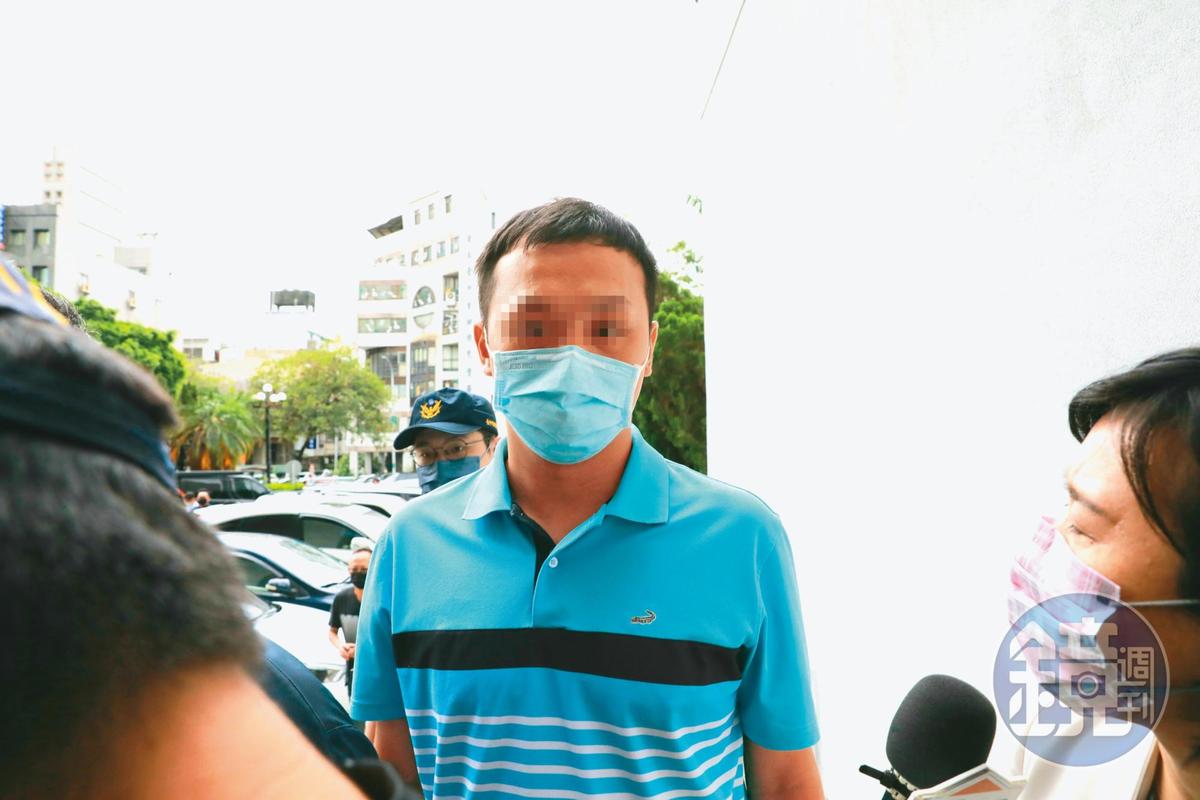 地政士之子夏男（圖）被列為5億高中生命案嫌疑人，本週一出庭接受檢察官偵訊
