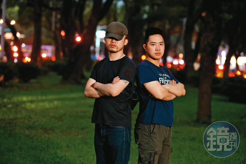 台灣人Cai（左）與陳晞（右）去年在法國結識，決定共赴烏克蘭，加入國際志願軍行列。兩人是隊友，在烏克蘭待了八個月，多次共歷生死關頭。（圖／鏡週刊提供）