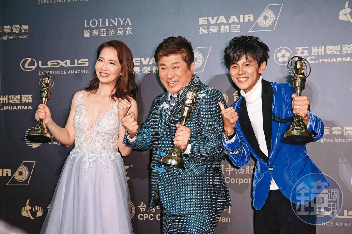謝忻（左起）曾以《綜藝大集合》與胡瓜、阿翔等人共同奪得金鐘獎，最後因不倫戀退出節目。
