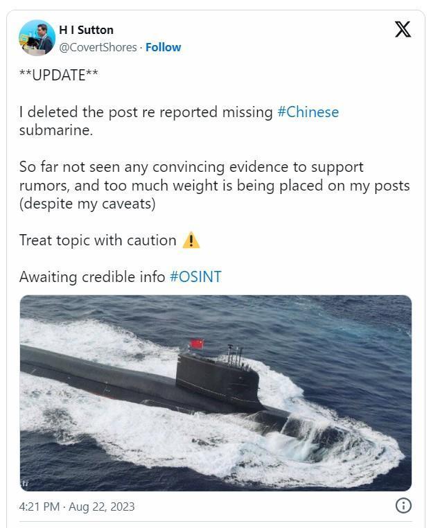 網傳解放軍093型核動力潛艦在台灣海峽水下發生爆炸事故，爆料10天後遭中國國防部否認。（圖／翻攝畫面）